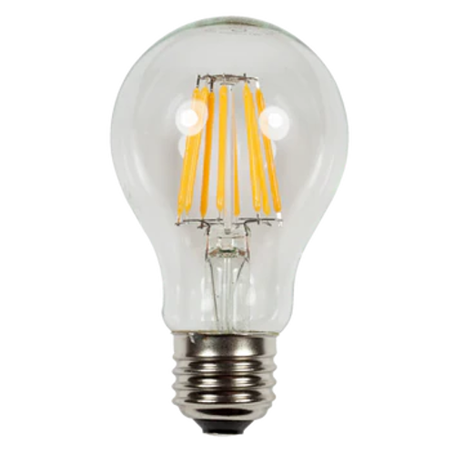 Picture of BRI/7152 - A19 LED FILAMENT LAMP 6.5W 2700K 500Lm