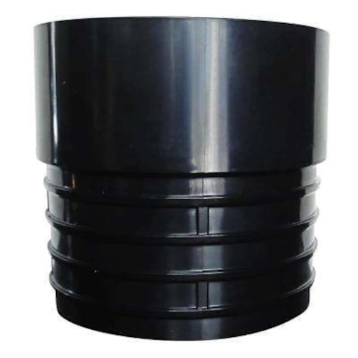 Picture of 4" PVC to 4" CORRUGATED PIPE ADAPTOR - BLACK