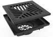 Picture of VORTEX 9X9" BASIN WITH CONCAVE BLACK PLASTIC GRATE