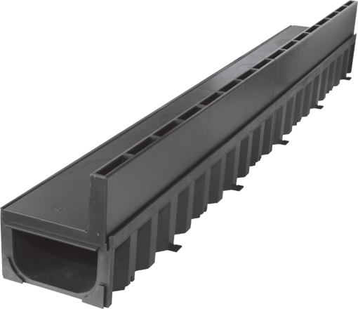 Picture of BLACK PLASTIC BRICKSLOT GRATE - 1/2 metre for HEXALINE & DRAINLINE 100