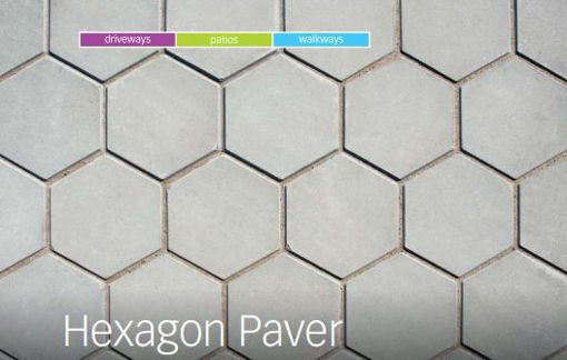 Picture of HEXAGON PAVER 6cm STONE GREY (Triple H)