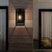 Picture of Goson 16" 1 Light Wall Light with Clear Glass Black K/59086BK